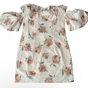 Floral Off-the-Shoulder Dress Size Small